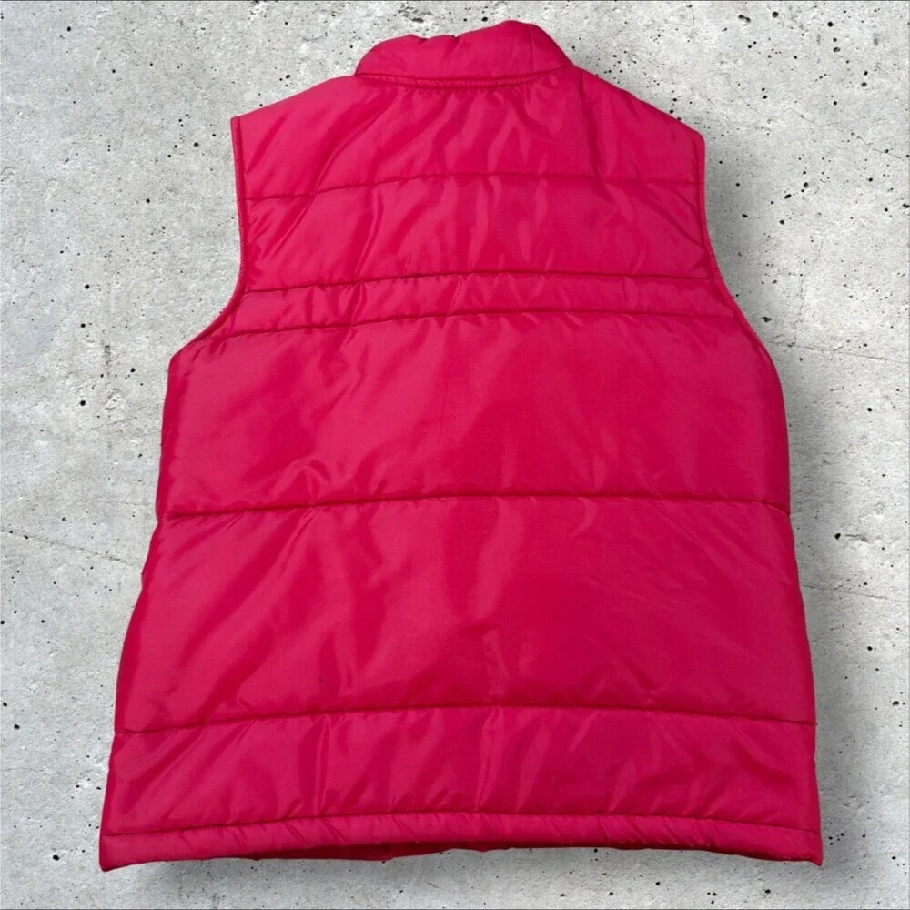Vtg Swingster PolarGuard Puffer Vest Mens Small Red Nylon Snap Button USA